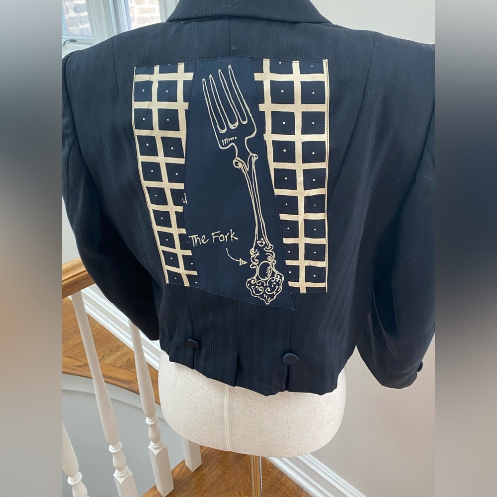 Kimbra Black And Cream Patterned Blazer View 4